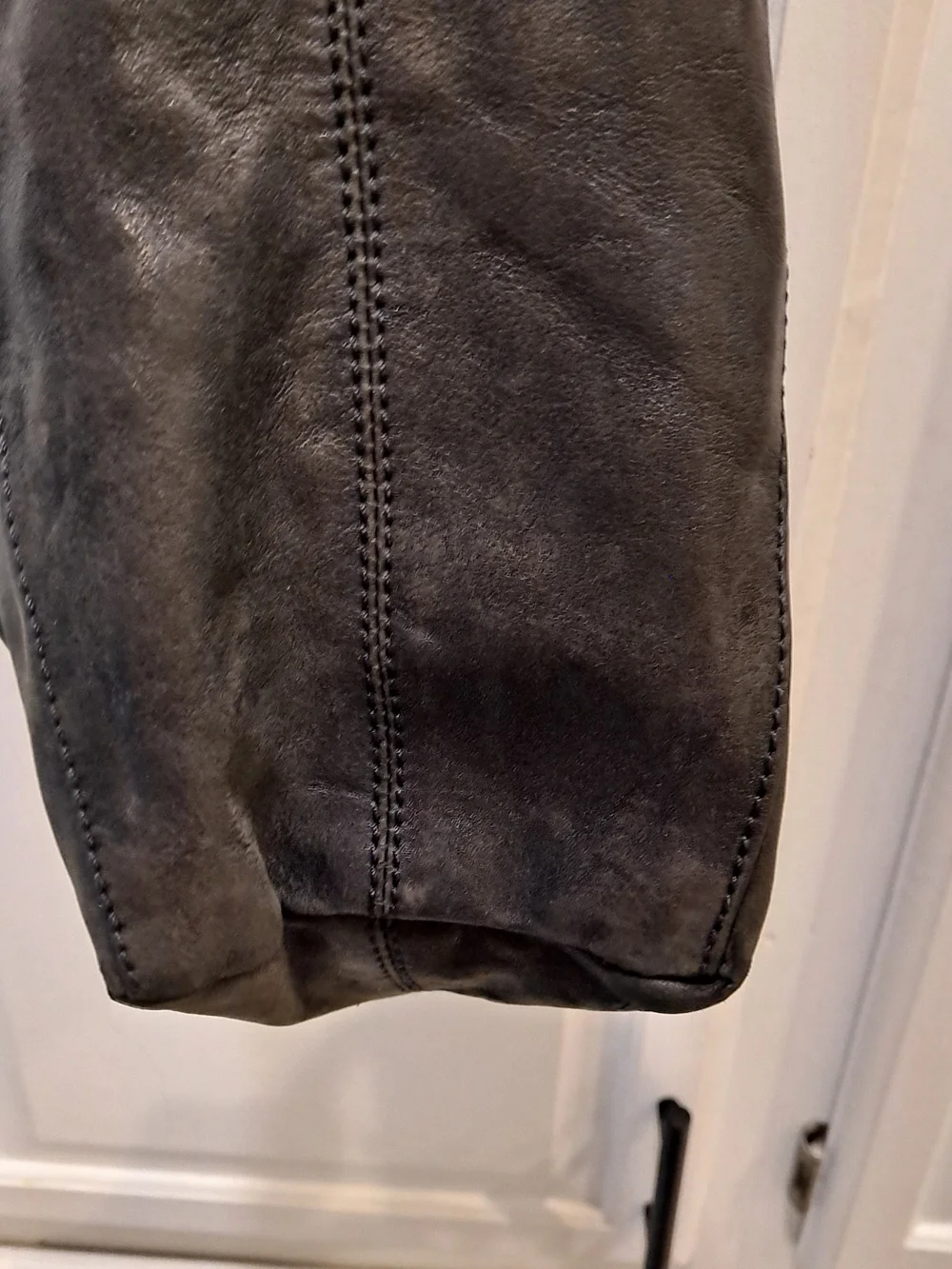 Lucky Brand Black Leather Slouchy Y2k Hobo Shoulder Bag Lightweight Roomy